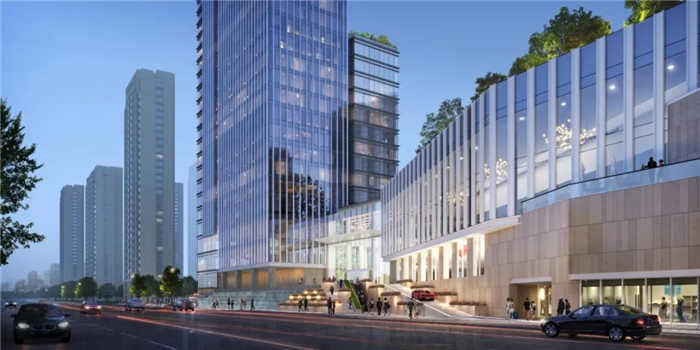 永嘉三江立體城希爾頓酒店大門景觀設計