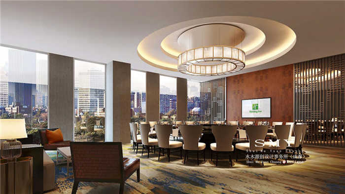成都新會展中心假日酒店餐廳大包間設計效果圖