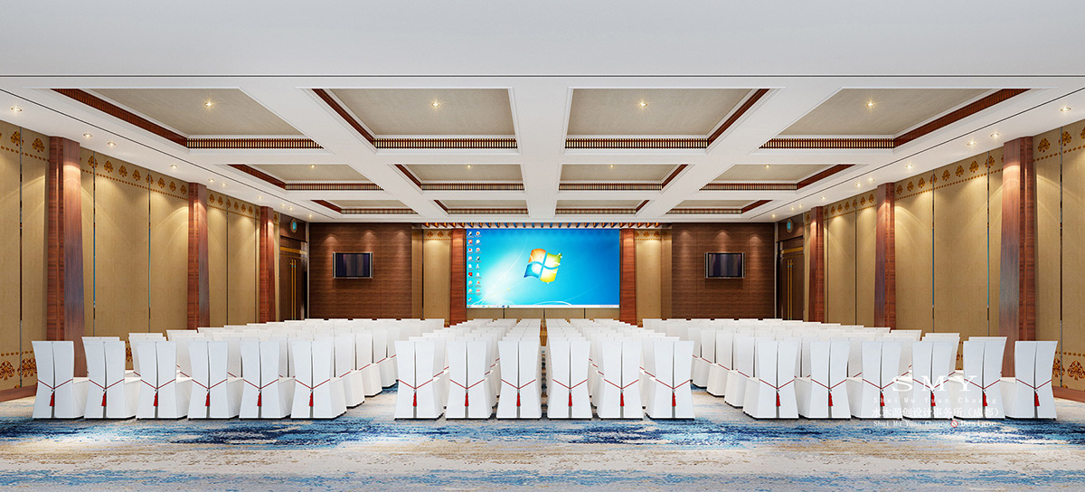 酒店會議大廳空間設計，會議廳設計效果