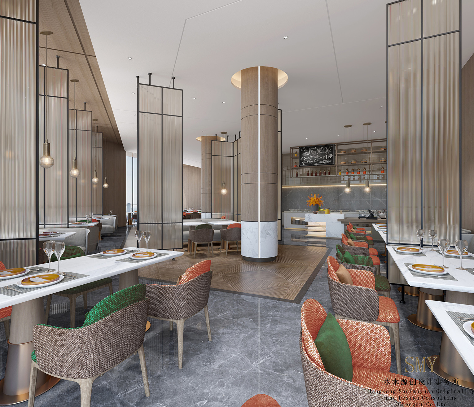 快捷酒店餐廳設計效果圖